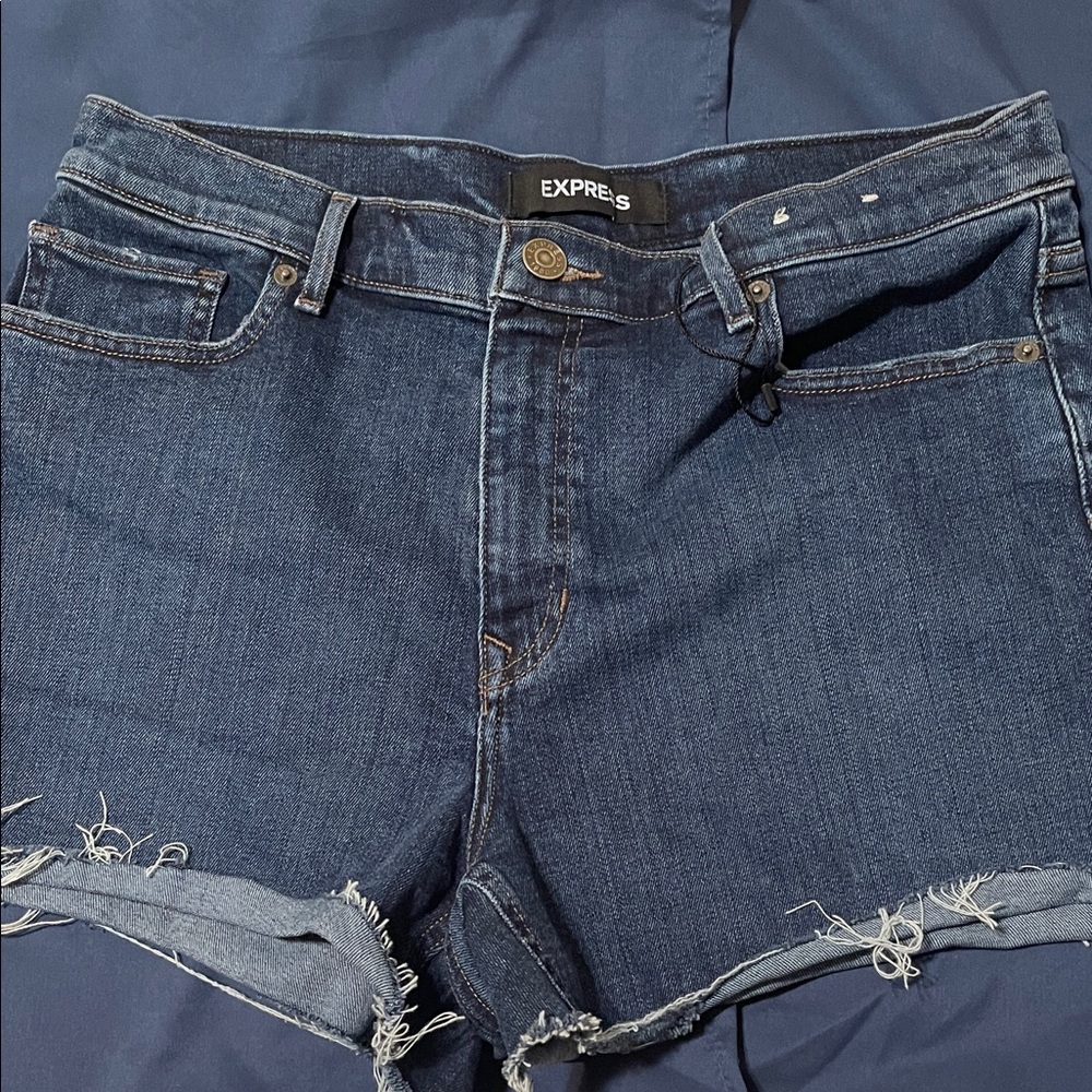 Express Dark Blue Jean Shorts for Women